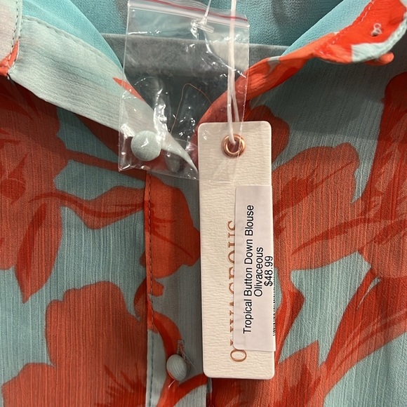 OLIVACEOUS Floral cropped blouse - Picture 8 of 11